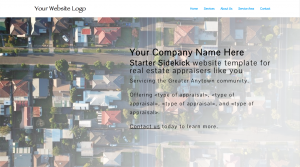 Website template for real estate appraisers